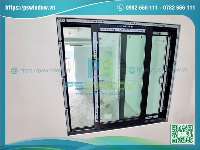  Cửa đi lùa 2 cánh nhôm Rolan - Pswindow