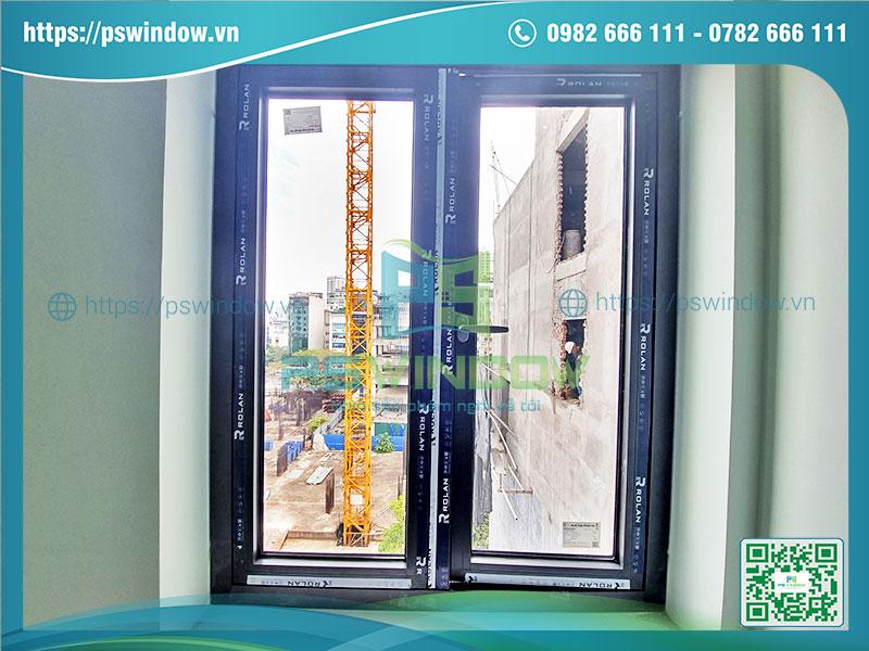  Cửa sổ mở quay 2 cánh nhôm Rolan - Pswindow