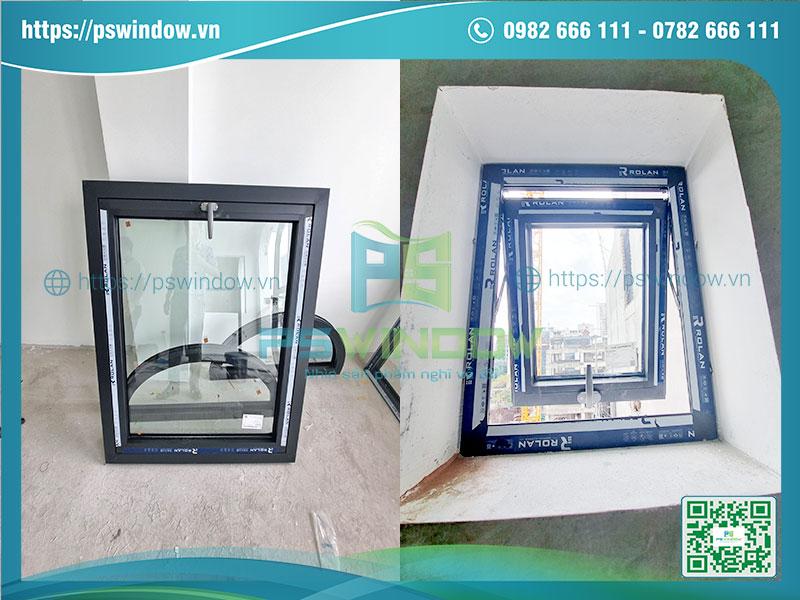  Hình ảnh cửa sổ mở hất chữ A nhôm Rolan hệ R60 - Pswindow