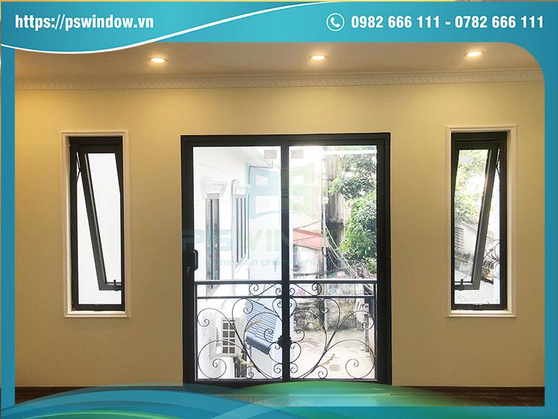 Mẫu cửa lùa nhôm kính phòng ngủ đẹp