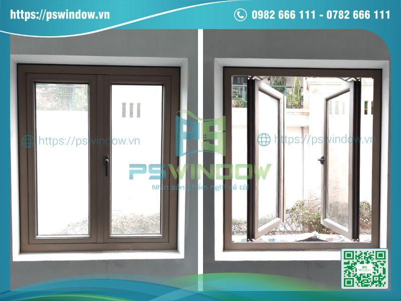 Cửa sổ mở quay 2 cánh nhôm cầu cách nhiệt JMA