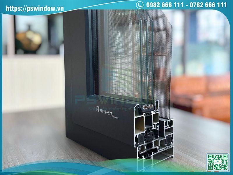 Cấu trúc cửa Rolan có cầu cách nhiệt bền bỉ