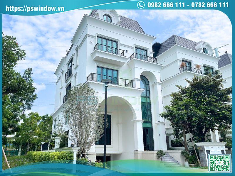 Công trình biệt thự cao cấp lắp đặt cửa nhôm Rolan cầu Pswindow