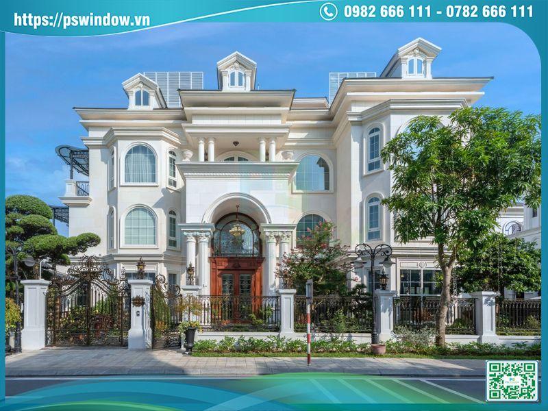 Công trình biệt thự sang trọng lắp đặt cửa nhôm Maxpro cao cấp