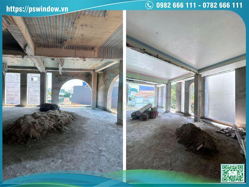 Công trình thiết kế rất nhiều cửa và vách kính