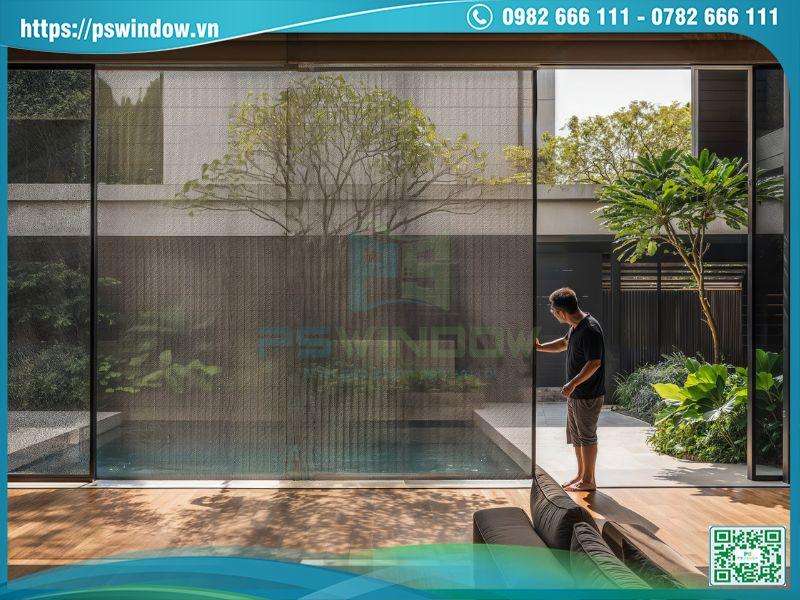 Cửa lưới chống muỗi đảm bảo lấy sáng và thông gió tốt
