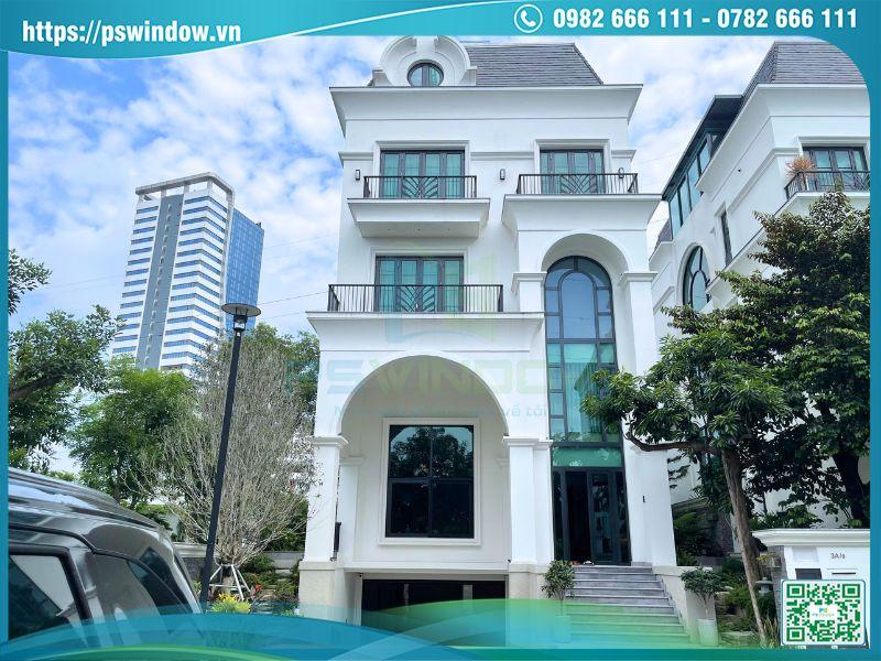 Cửa nhôm cầu cách nhiệt lắp đặt cho biệt thự cao cấp