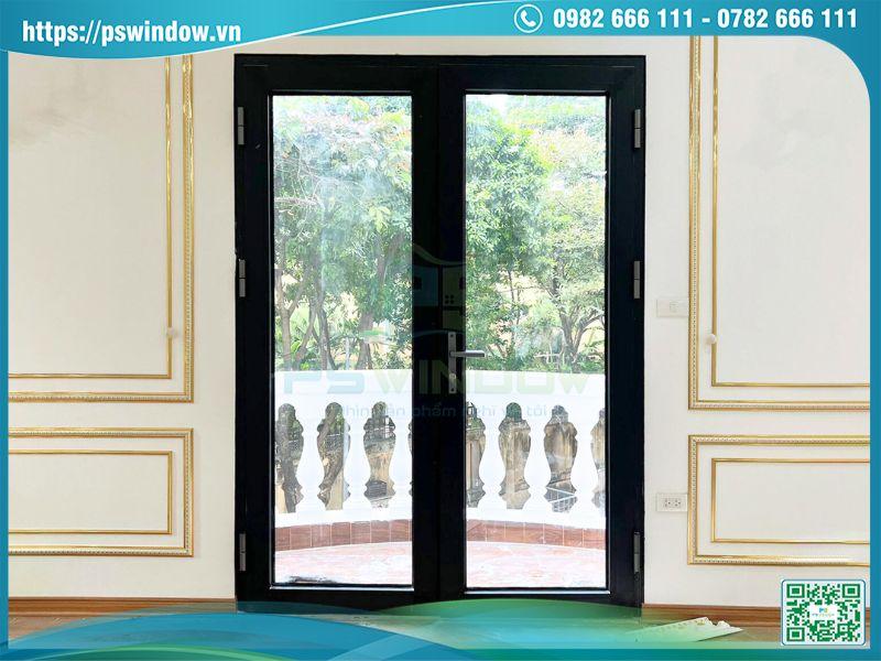 Cửa nhôm cầu cách nhiệt mở quay 2 cánh