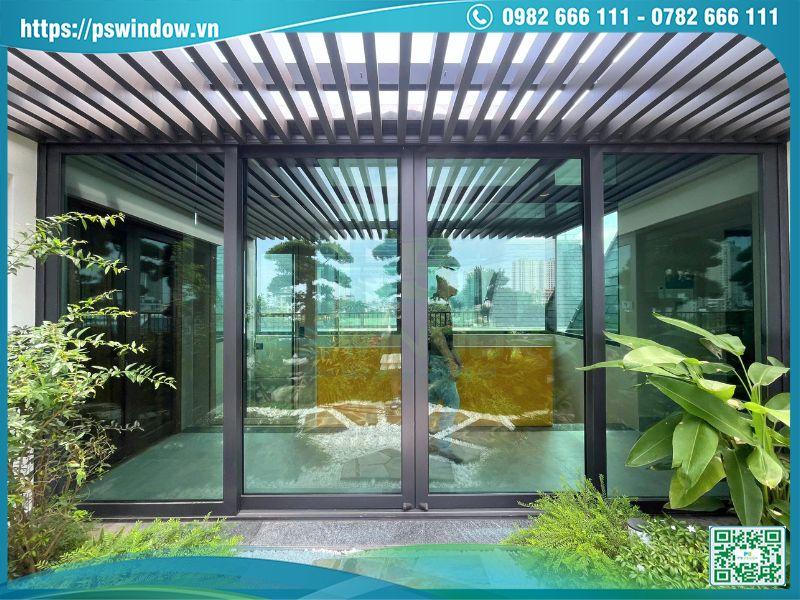 Cửa nhôm cầu kính hộp Low-e cách nhiệt, cách âm tối ưu