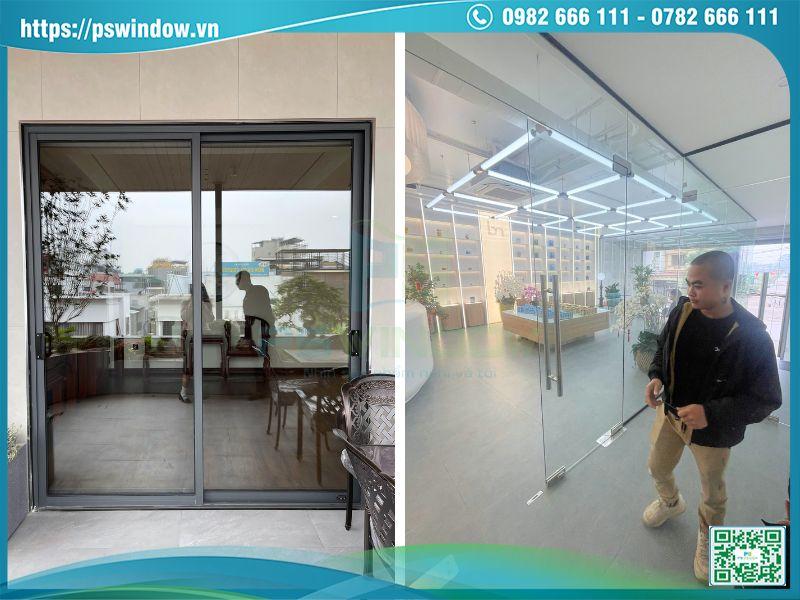 Cửa nhôm vs cửa kính cường lực
