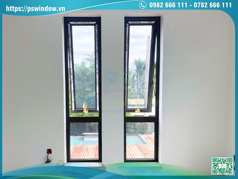 Cửa sổ mở hất Maxpro kết hợp ô kính fix dưới