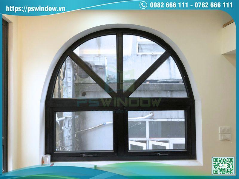 Cửa sổ mở hất nhôm Xingfa cầu
