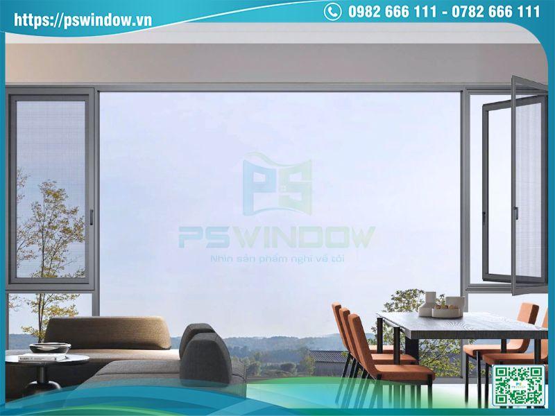 Cửa sổ nhôm kính có lưới chống muỗi