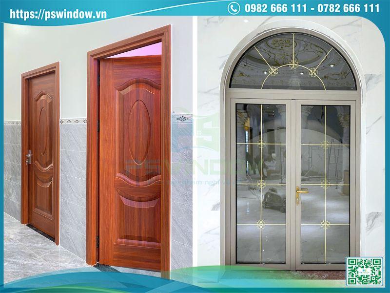Cửa thép vân gỗ vs cửa nhôm cao cấp