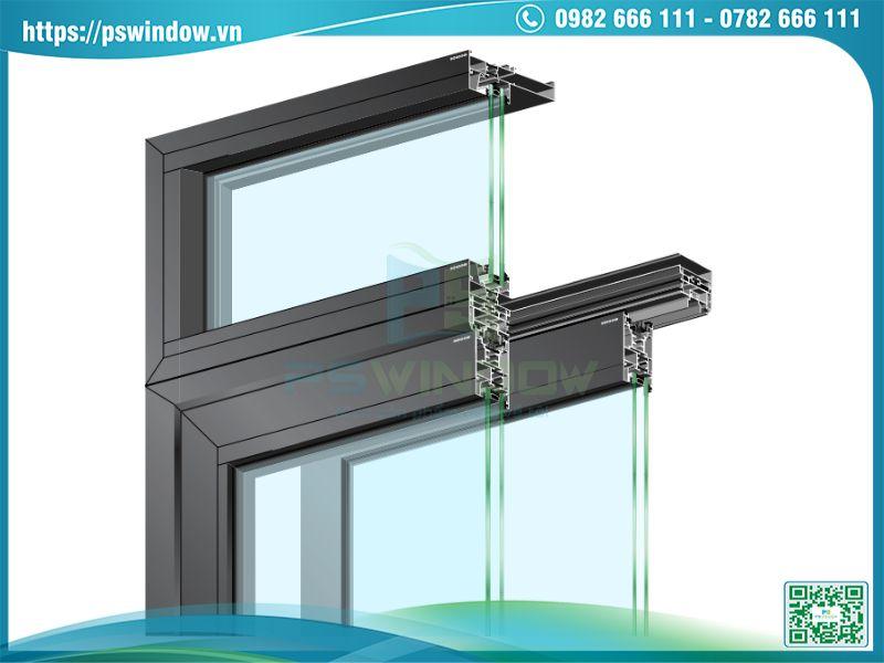 Hệ cửa đi mở trượt nhôm Holcom