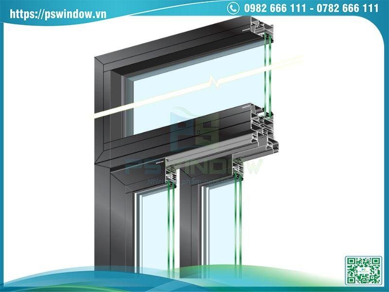 Hệ cửa sổ mở trượt nhôm Holcom