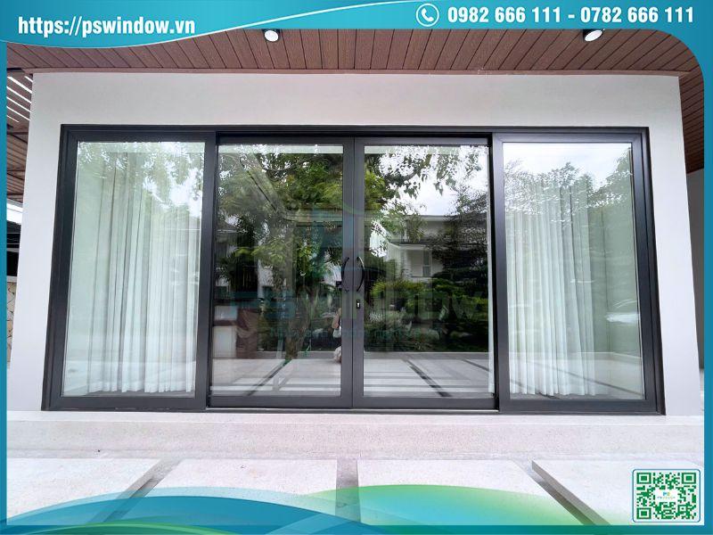 Mẫu cửa lùa 4 cánh nhôm Soco cao cấp bền đẹp