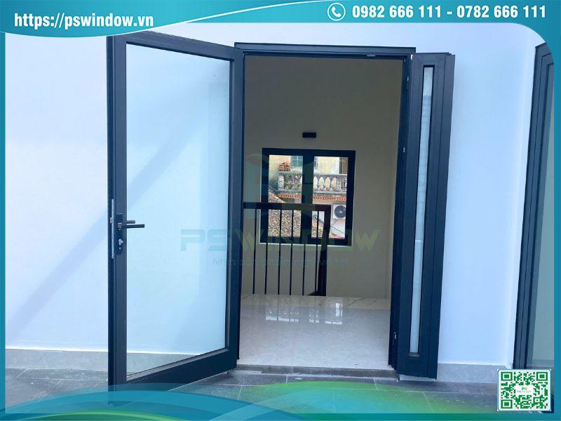 Mẫu cửa mở quay nhôm Xingfa cánh lệch