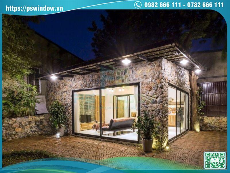 Mẫu cửa nhôm nhà cấp 4 mở lùa tối ưu không gian