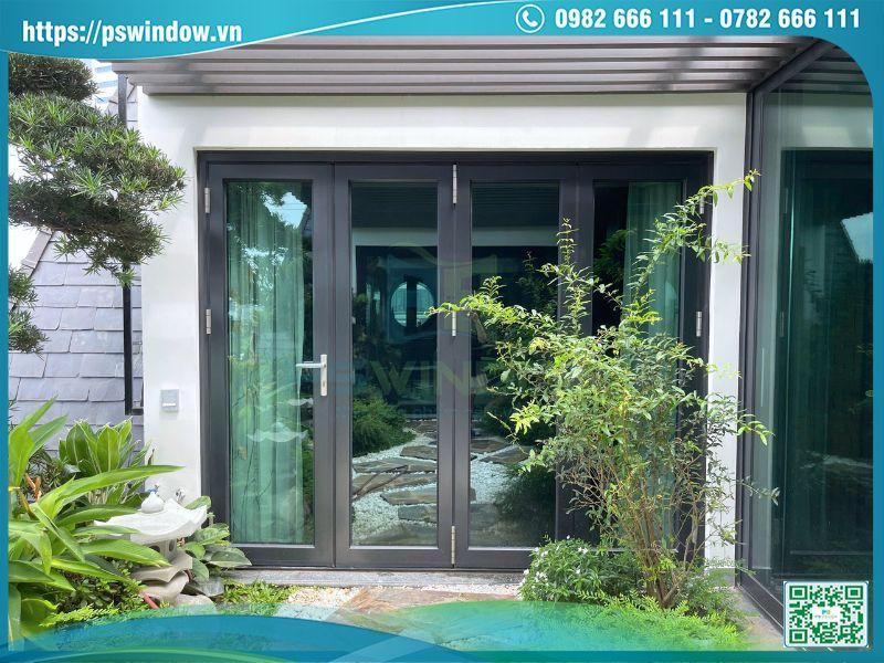 Mẫu cửa nhôm xếp trượt cao cấp bền đẹp, thẩm mỹ vượt trội