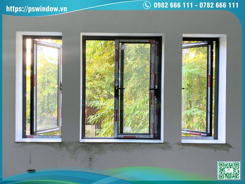Mẫu cửa sổ nhôm Xingfa mở quay 1 cánh và 2 cánh