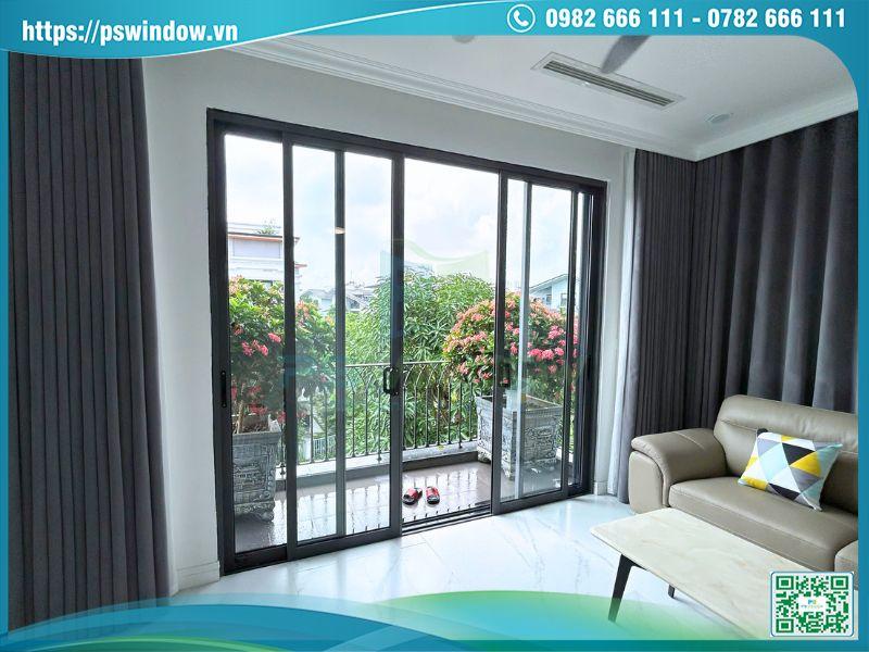 Mẫu cửa Xingfa 4 cánh lùa hiện đại, tinh tế