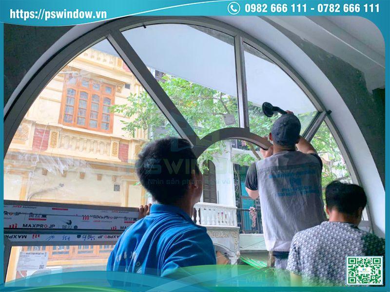 Pswindow thi công cửa nhôm uốn vòm Maxpro chính hãng, giá tốt