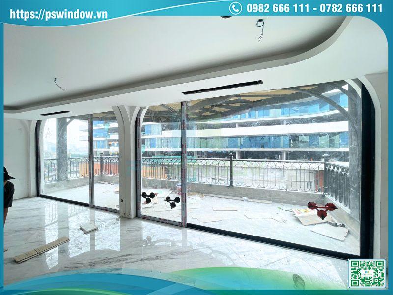 Pswindow thi công cửa Xingfa kính hộp cho công trình