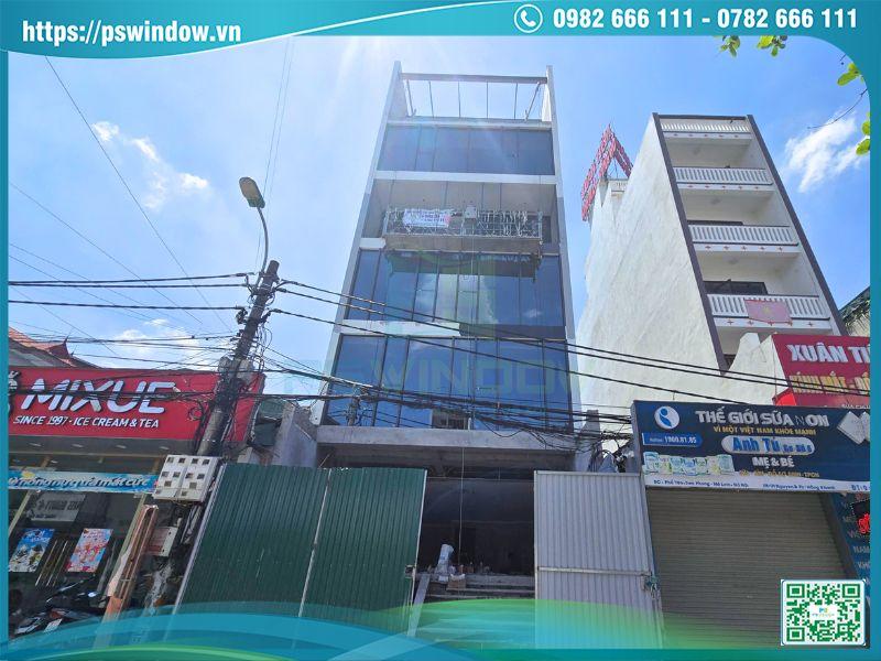 Vách kính mặt dựng lộ đố hoàn thiện