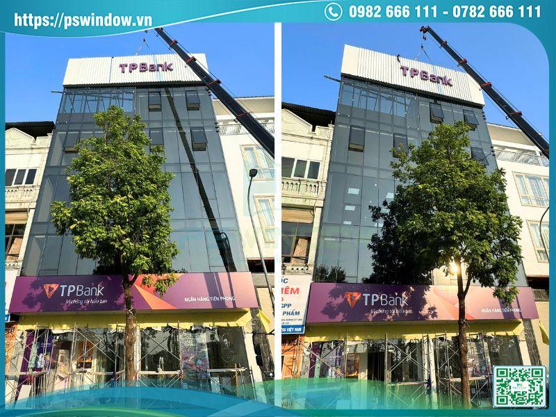 Vách mặt dựng giấu đố Xingfa kính màu grey