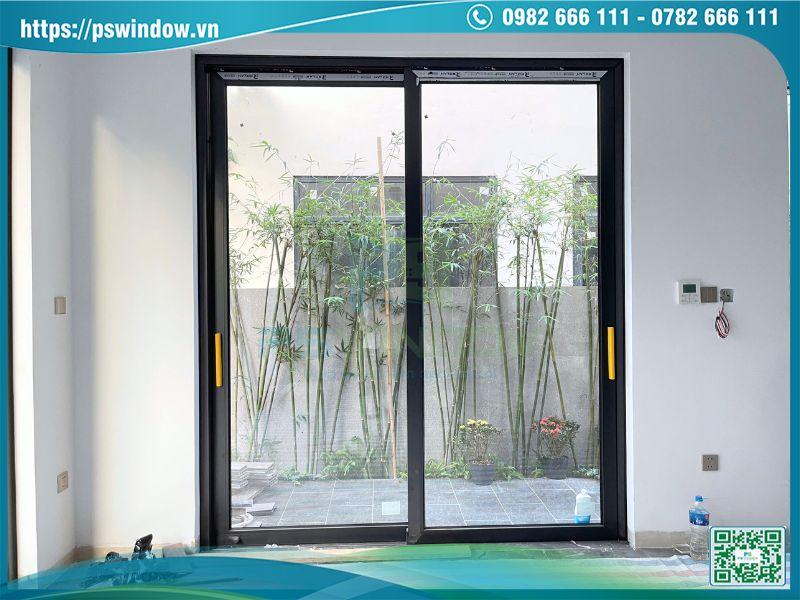 Bộ cửa nhôm Rolan lùa 2 cánh phụ kiện Cmech