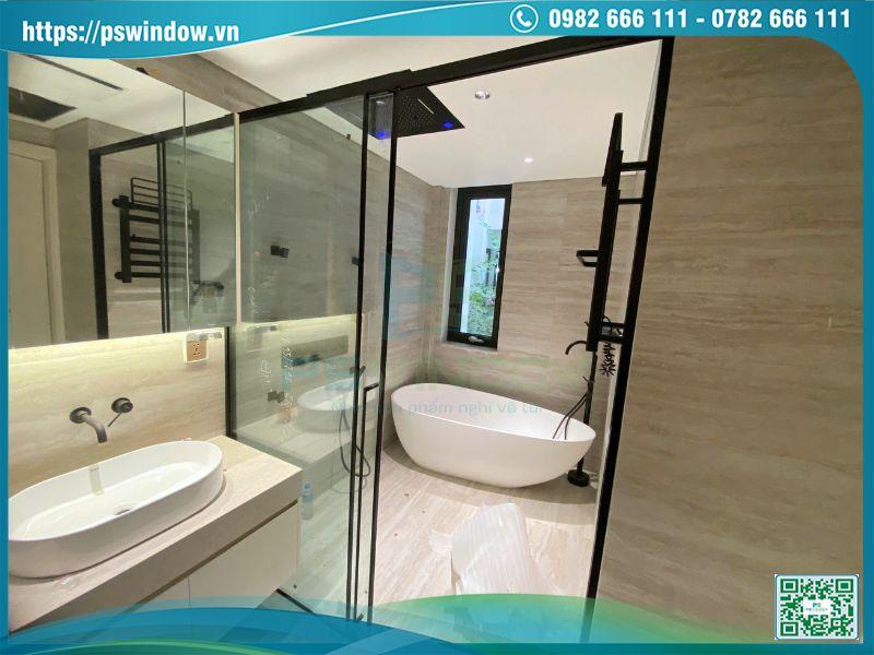 Cabin tắm kính hiện đại Pswindow lắp đặt cho công trình