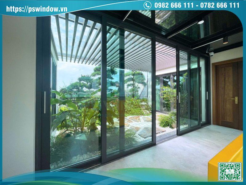 Cấu tạo cửa nhôm kính 4 cánh cao cấp