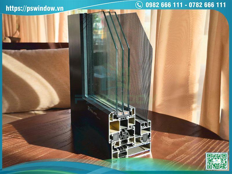 Cấu trúc cửa nhôm cầu cách nhiệt với độ dày profile nhôm đạt chuẩn