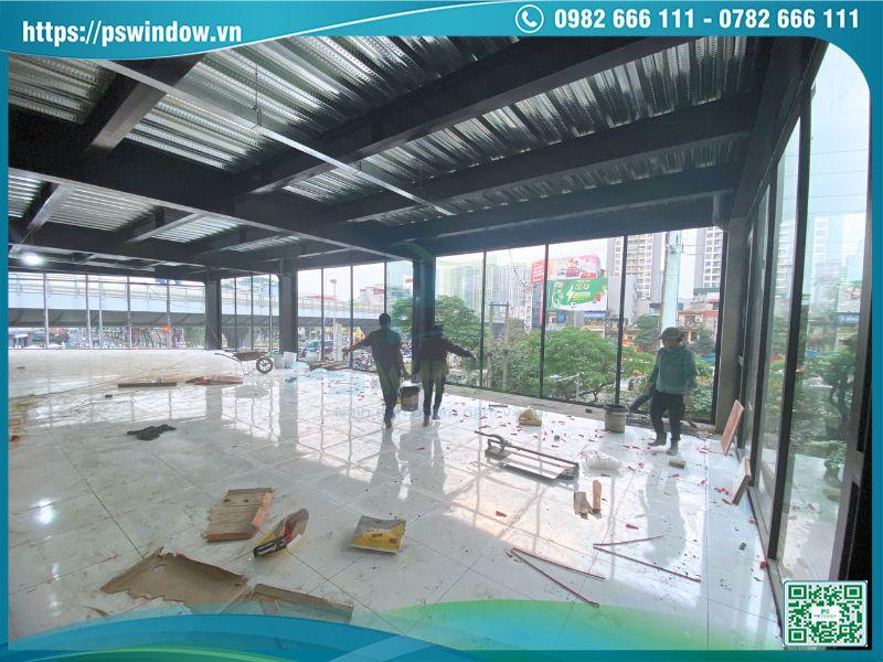 Công trình lắp đặt vách kính dựng 3 mặt