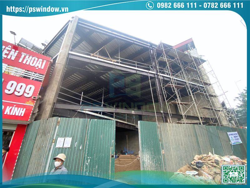 Công trình trước khi lắp mặt dựng