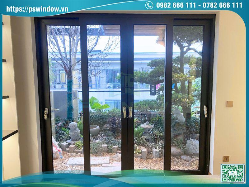 Cửa lùa 4 cánh Maxpro phụ kiện Roto cao cấp Đức