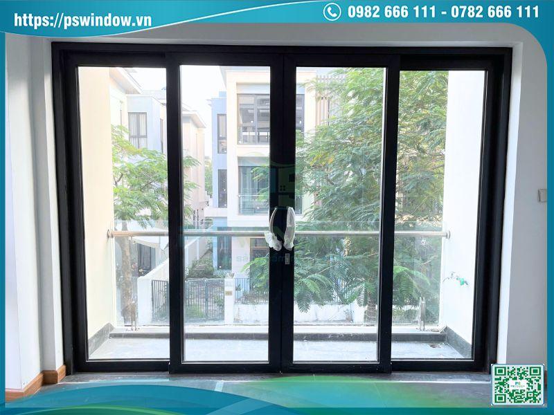 Cửa lùa ban công nhôm Rolan phụ kiện Cmech cao cấp