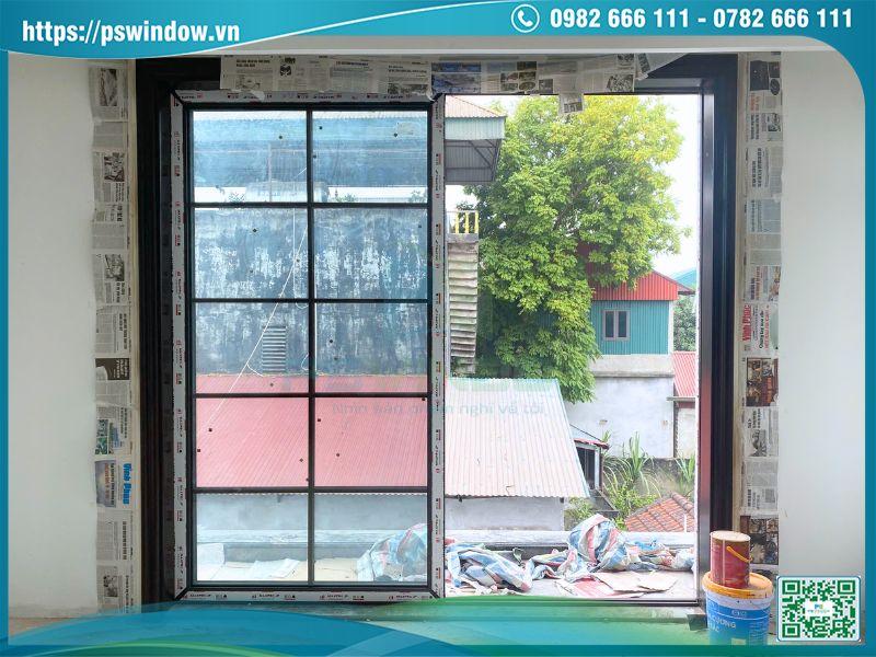 Cửa Maxpro kính hộp nan nhôm cách âm cách nhiệt