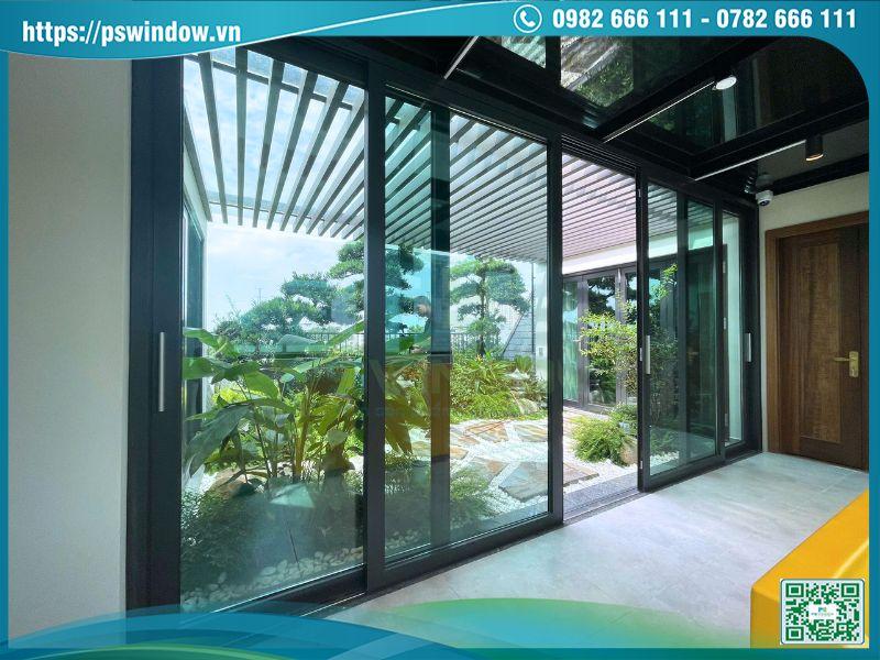 Cửa nhôm cao cấp sử dụng kính hộp Low-e cách âm cách nhiệt