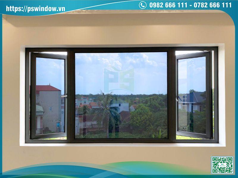 Cửa nhôm cầu kính hộp màu cách âm cách nhiệt, giảm chói nắng