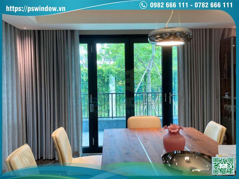 Cửa nhôm Soco 4 cánh xếp trượt tối ưu không gian