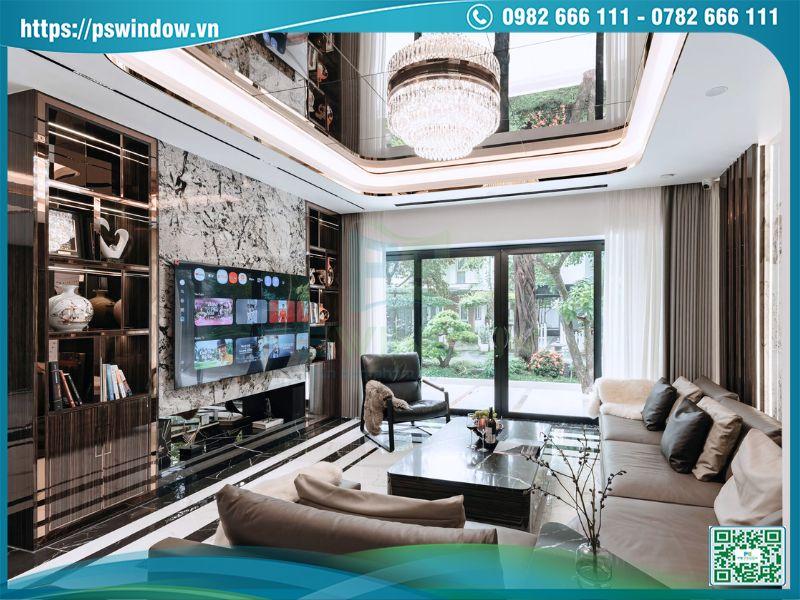 Lựa chọn thiết kế cửa phù hợp với không gian phòng khách