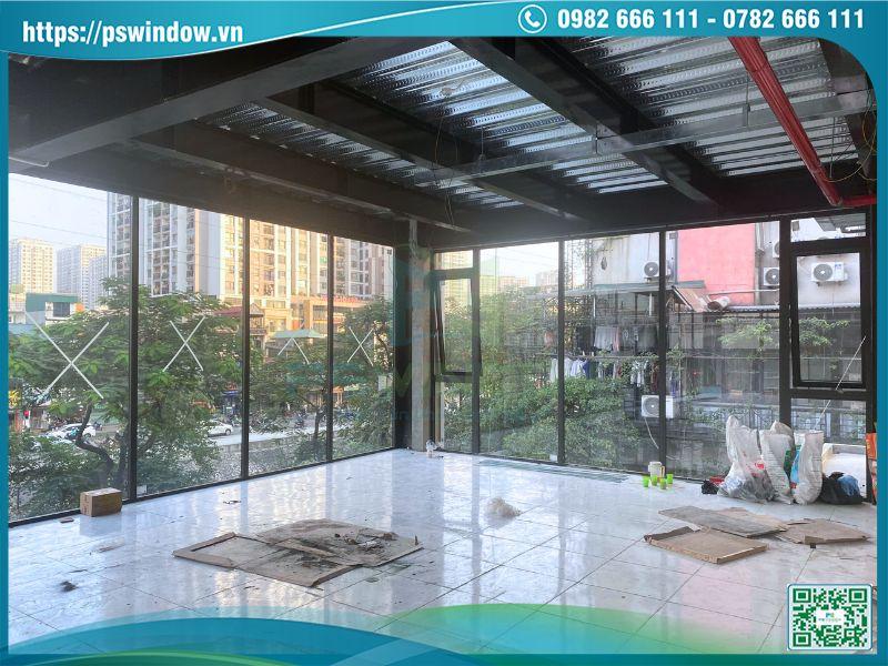 Mặt dựng khung nhôm Xingfa bền đẹp kính dán Low-e cách nhiệt tối ưu