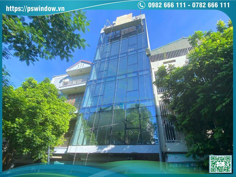 Mặt dựng nhôm Xingfa kính hộp Low-e nhập khẩu cho nhà phố