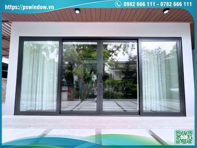 Mẫu cửa chính nhôm Soco hiện đại, tinh tế