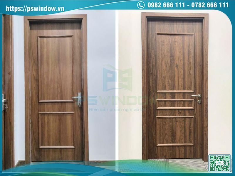 Mẫu cửa composite có phào nổi trang trí trên bề mặt