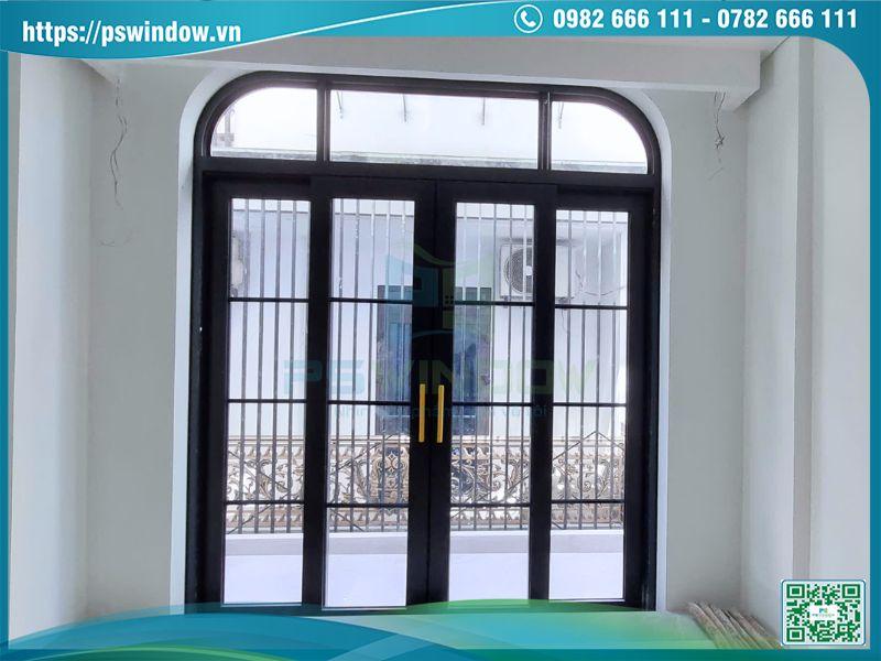 Mẫu cửa nhôm Rolan sơn tĩnh điện 4 cánh lùa hiện đại