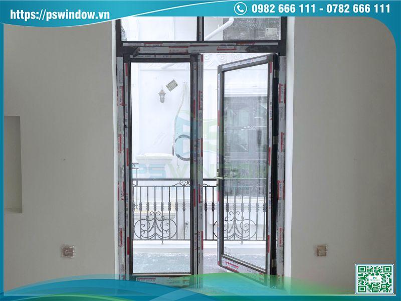 Mẫu cửa Xingfa mở quay 2 cánh fix trên