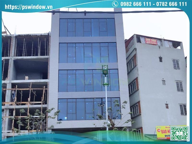 Mẫu vách kính mặt dựng lộ đố ngắt tầng